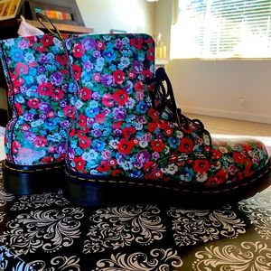 Dr Marten Pascal Flower 8 Eyelet Boot gently broken in